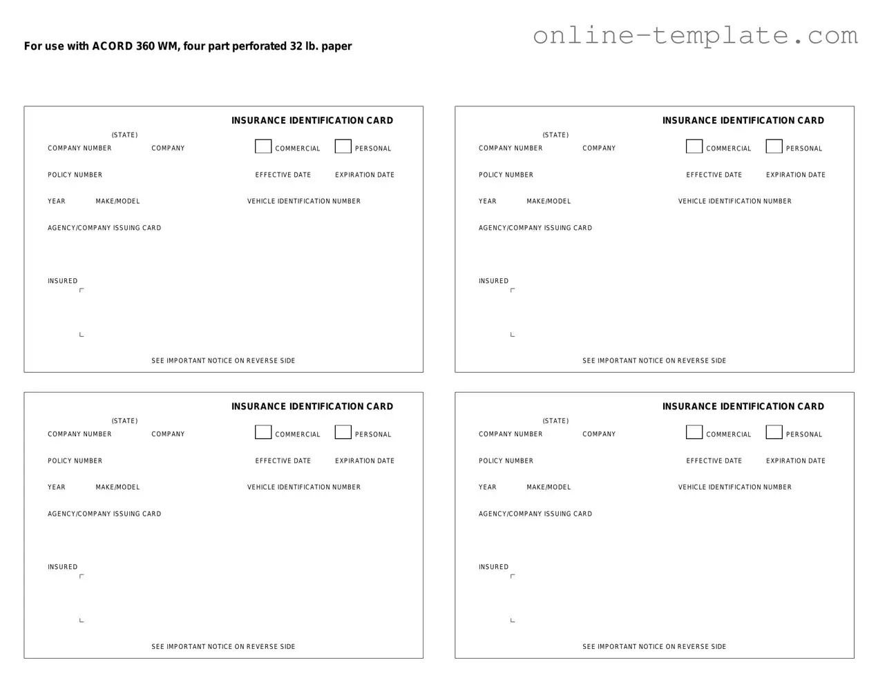 Free Acord 50 WM PDF Template