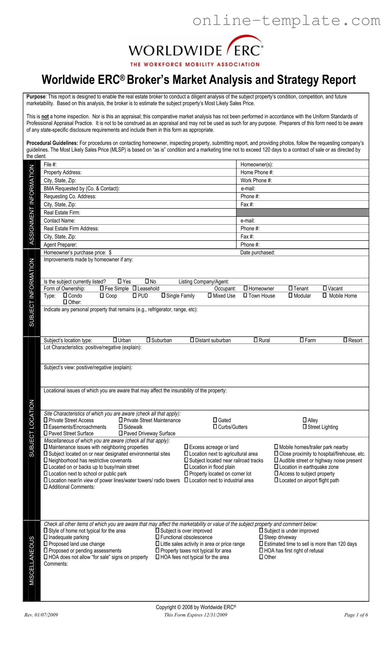 Free Erc Broker Market Analysis PDF Template