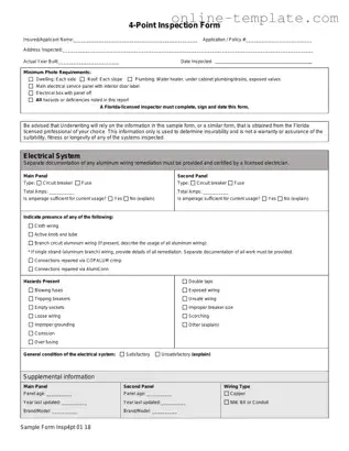 Free 4 Point Inspection PDF Template