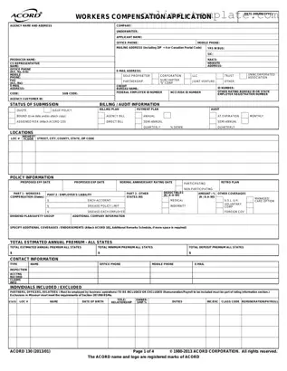 Free Acord 130 PDF Template