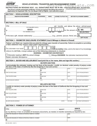 Free California Fotm Reg 262 PDF Template