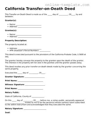 Attorney-Verified  Transfer-on-Death Deed Template for California
