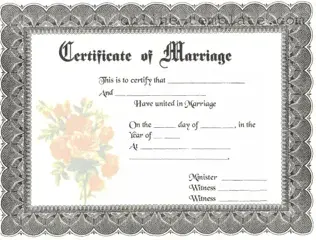 Free Marriage Certificate PDF Template