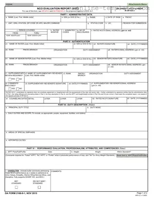 Free Da 2166 9 1 PDF Template