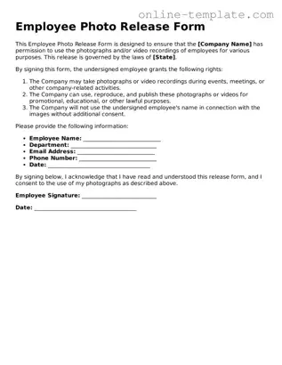 Official Employee Photo Release Template