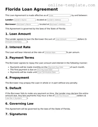 Attorney-Verified  Loan Agreement Template for Florida