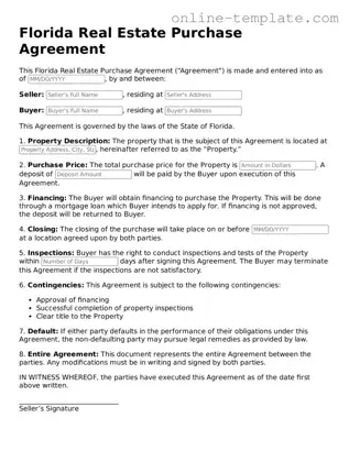 Attorney-Verified  Real Estate Purchase Agreement Template for Florida