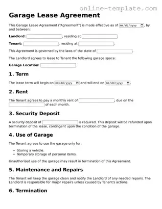 Official Garage Lease Agreement Template