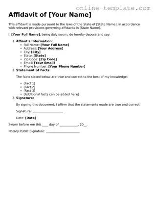 Official Affidavit Template