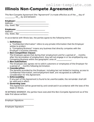 Attorney-Verified  Non-compete Agreement Template for Illinois