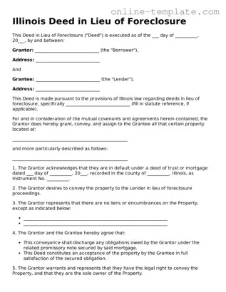 Attorney-Verified  Deed in Lieu of Foreclosure Template for Illinois