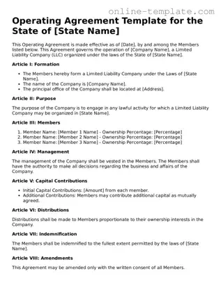 Official Operating Agreement Template