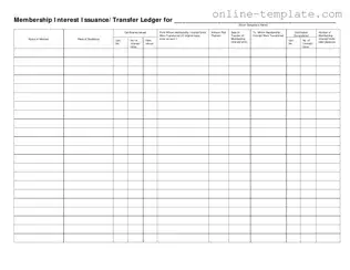 Free Membership Ledger PDF Template
