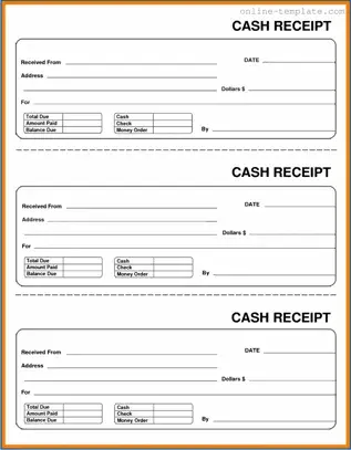 Free Cash Receipt PDF Template