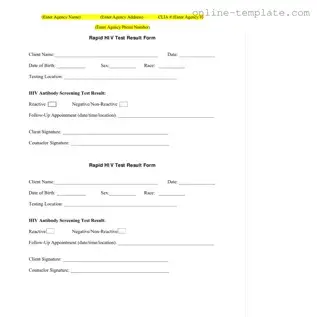 Free Negative Hiv Test PDF Template