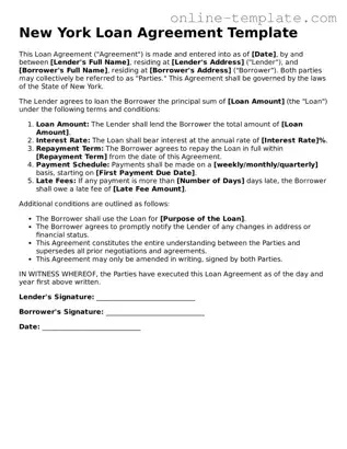 Attorney-Verified  Loan Agreement Template for New York