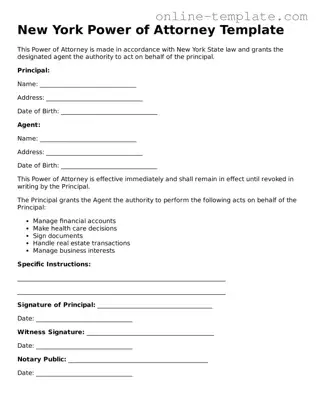 Attorney-Verified  Power of Attorney Template for New York