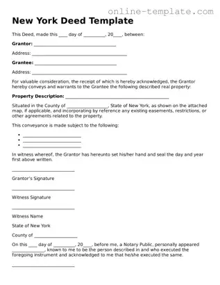Attorney-Verified  Deed Template for New York