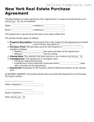 Attorney-Verified  Real Estate Purchase Agreement Template for New York
