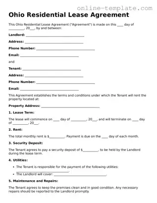 Attorney-Verified  Residential Lease Agreement Template for Ohio