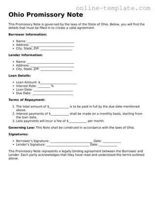 Attorney-Verified  Promissory Note Template for Ohio