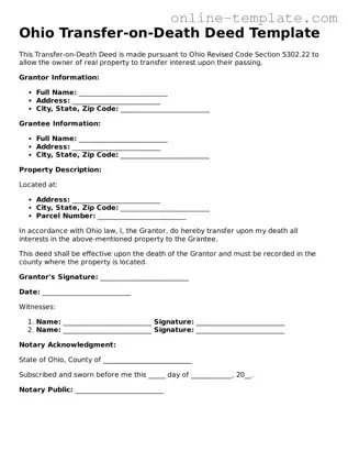 Attorney-Verified  Transfer-on-Death Deed Template for Ohio
