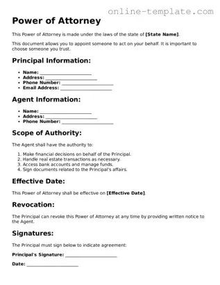 Official Power of Attorney Template