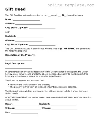 Official Gift Deed Template