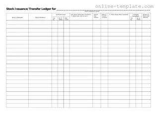 Free Stock Transfer Ledger PDF Template