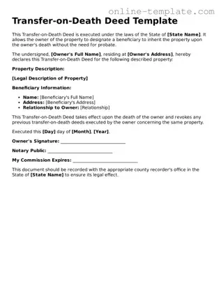 Official Transfer-on-Death Deed Template