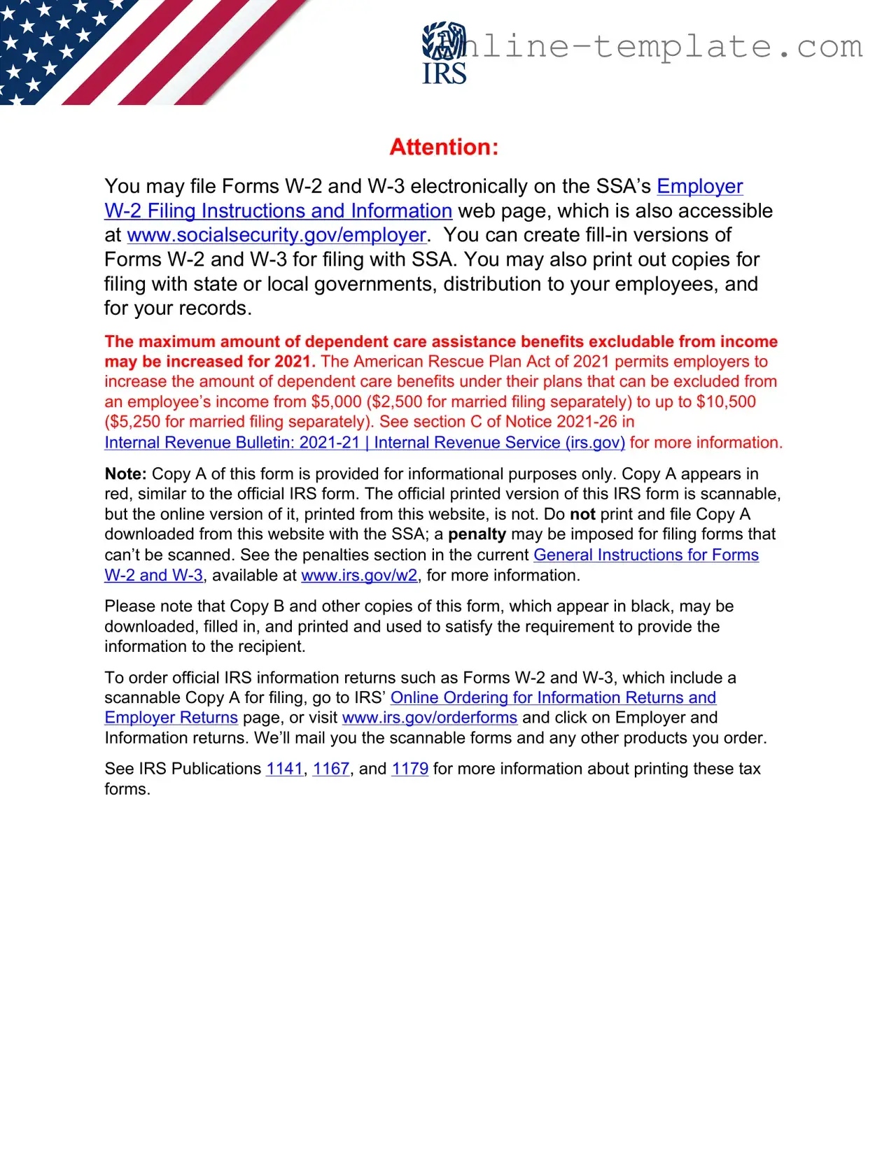 Free IRS W-2 PDF Template